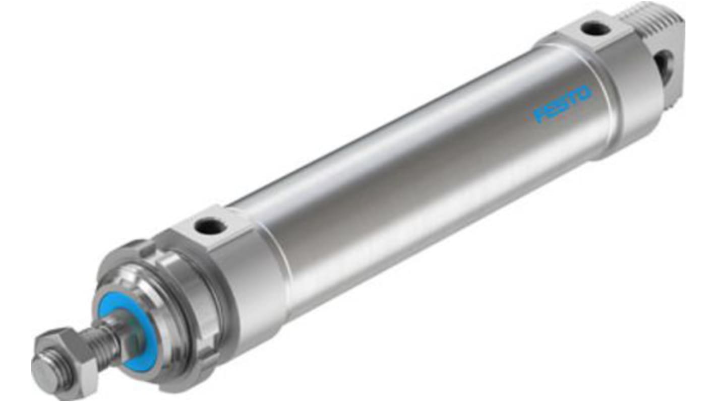 Festo Pneumatic Roundline Cylinder - 196046, 50mm Bore, 160mm Stroke, DSNU Series, Double Acting