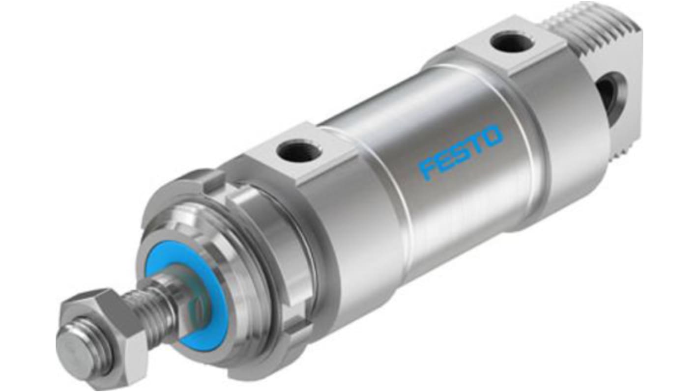 Festo Pneumatic Roundline Cylinder - 559315, 50mm Bore, 25mm Stroke, DSNU Series, Double Acting