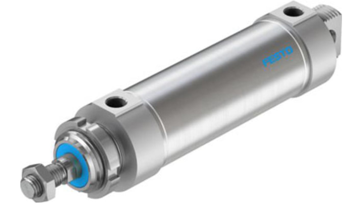 Festo Pneumatic Roundline Cylinder - 196015, 63mm Bore, 125mm Stroke, DSNU Series, Double Acting