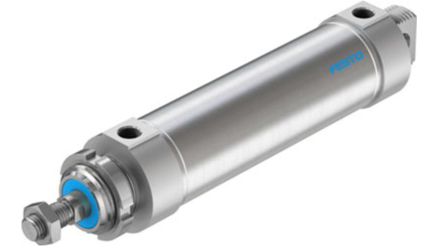 Festo Pneumatic Roundline Cylinder - 196056, 63mm Bore, 160mm Stroke, DSNU Series, Double Acting