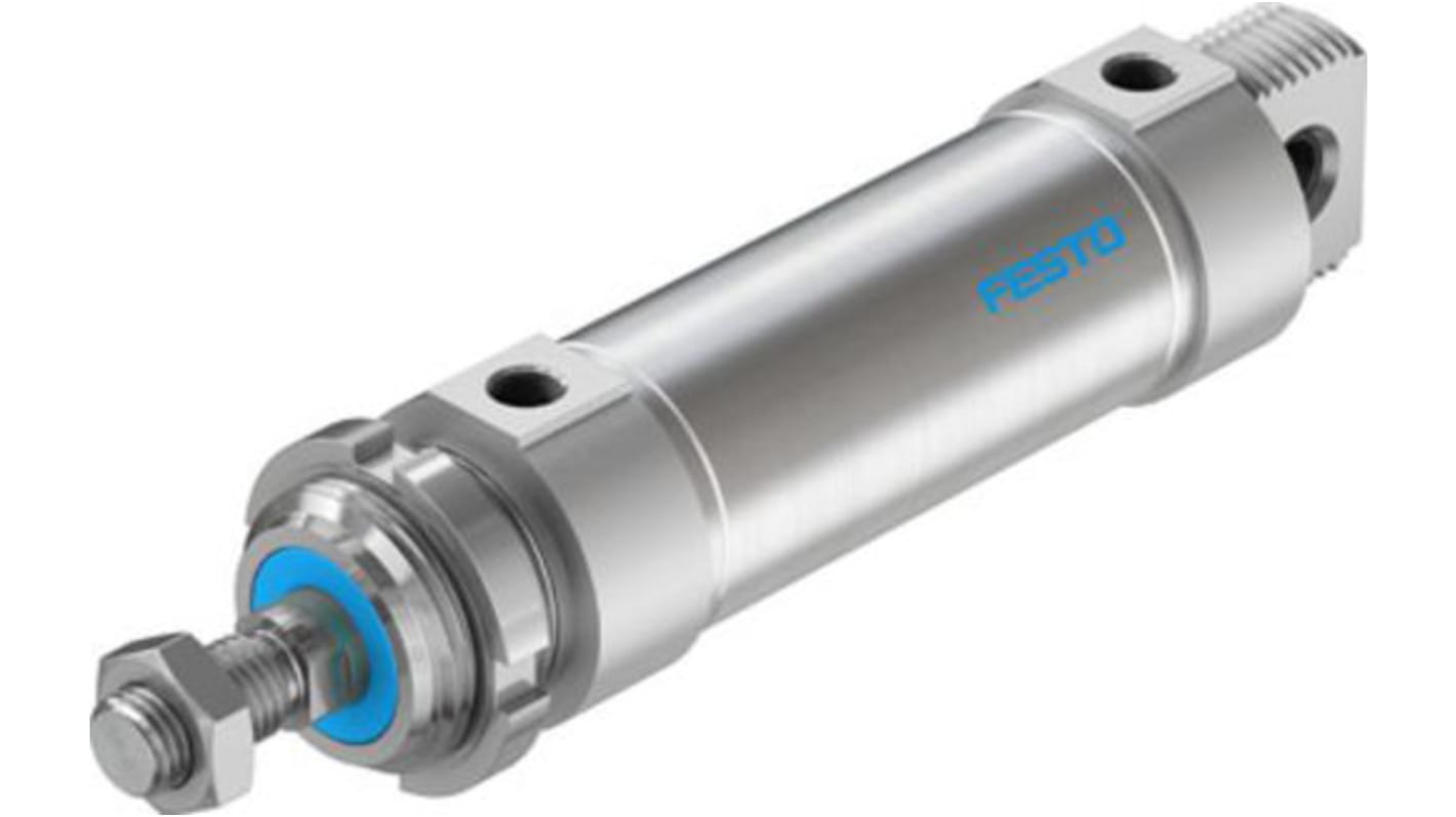 Festo Pneumatic Roundline Cylinder - 559318, 50mm Bore, 80mm Stroke, DSNU Series, Double Acting