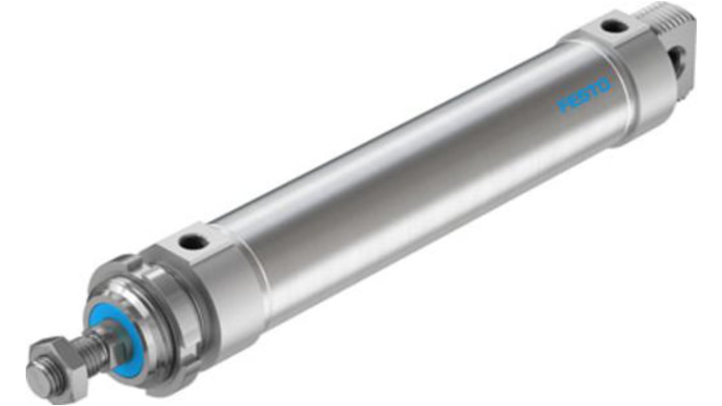 Festo Pneumatic Roundline Cylinder - 196047, 50mm Bore, 200mm Stroke, DSNU Series, Double Acting