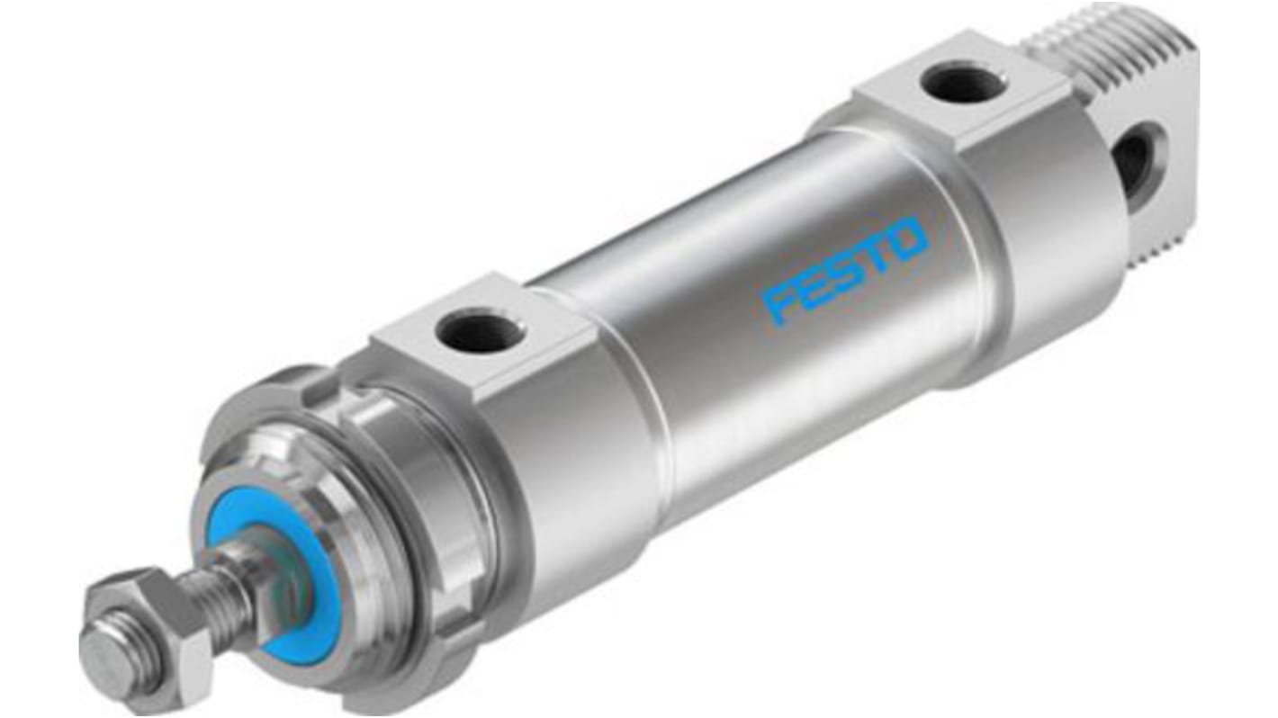Festo Pneumatic Roundline Cylinder - 196031, 40mm Bore, 40mm Stroke, DSNU Series, Double Acting