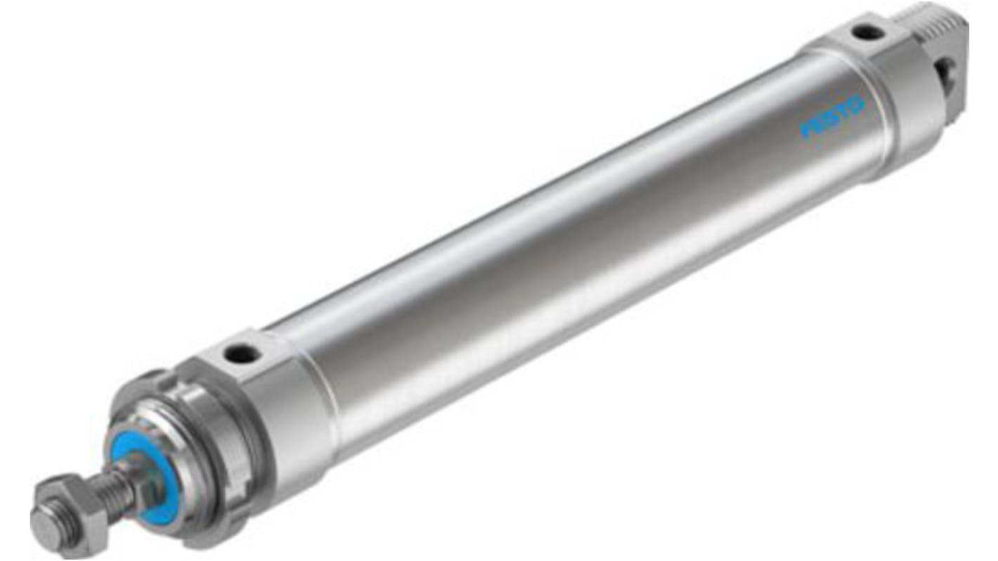 Festo Pneumatic Roundline Cylinder - 196048, 50mm Bore, 250mm Stroke, DSNU Series, Double Acting