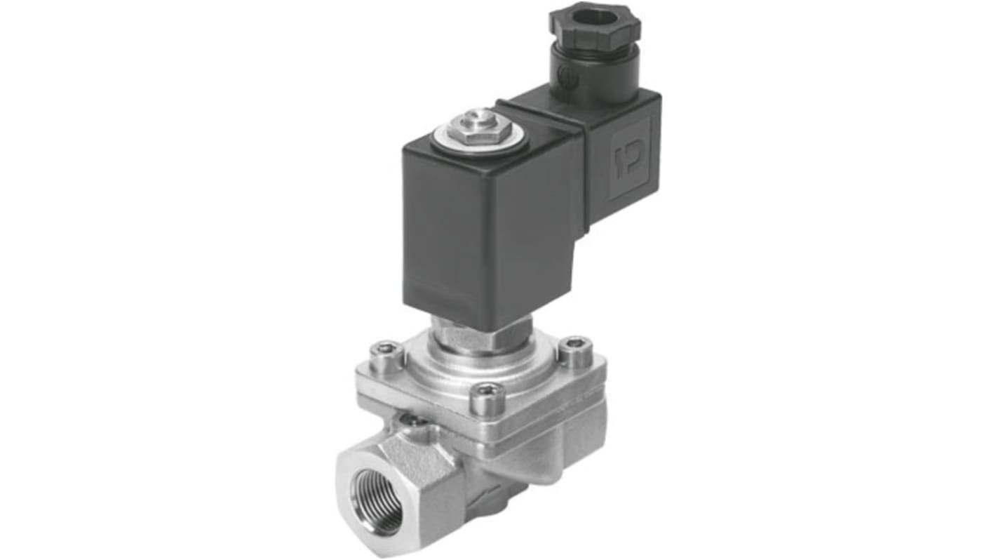 Festo 2/2 Closed, Monostable Solenoid Valve - Electrical VZWF-B-L-M22C-N38-135-V-3AP4-10-R1 Series, 1492391