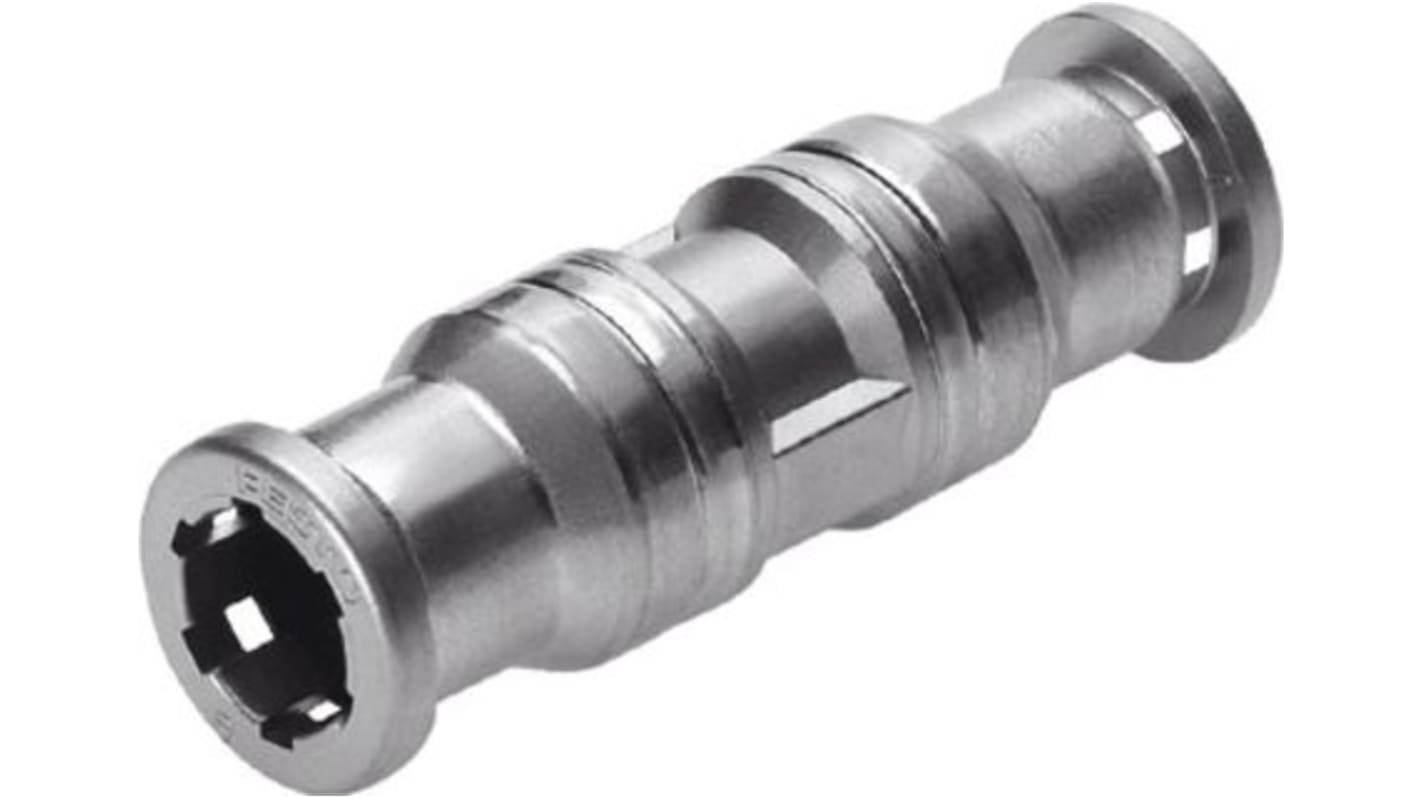 Racor neumático Festo CRQS, Adaptador de tubo a tubo recto, con. A Encaje a presión de 10 mm, con. B Encaje a presión