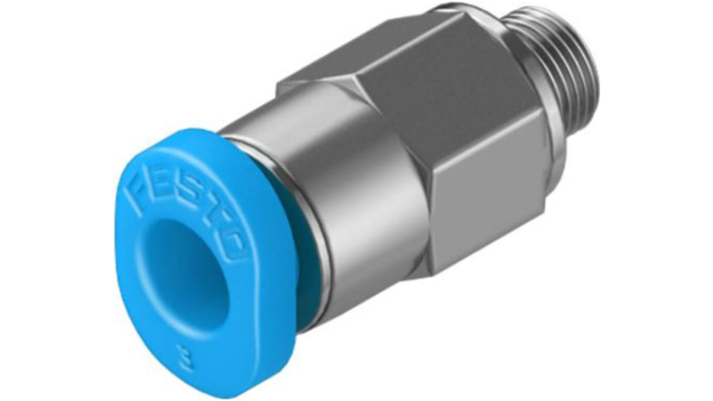 Festo Straight Threaded Adaptor, M3 Male to Push In 3 mm, Threaded-to-Tube Connection Style, 130775