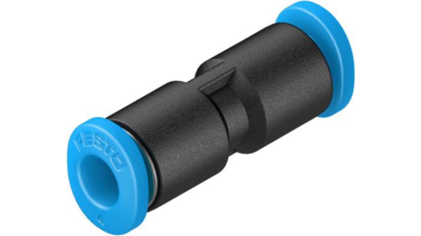 Festo QSM Series Straight Tube-to-Tube Adaptor, Push In 4 mm to Push In 4 mm, Tube-to-Tube Connection Style, 130758