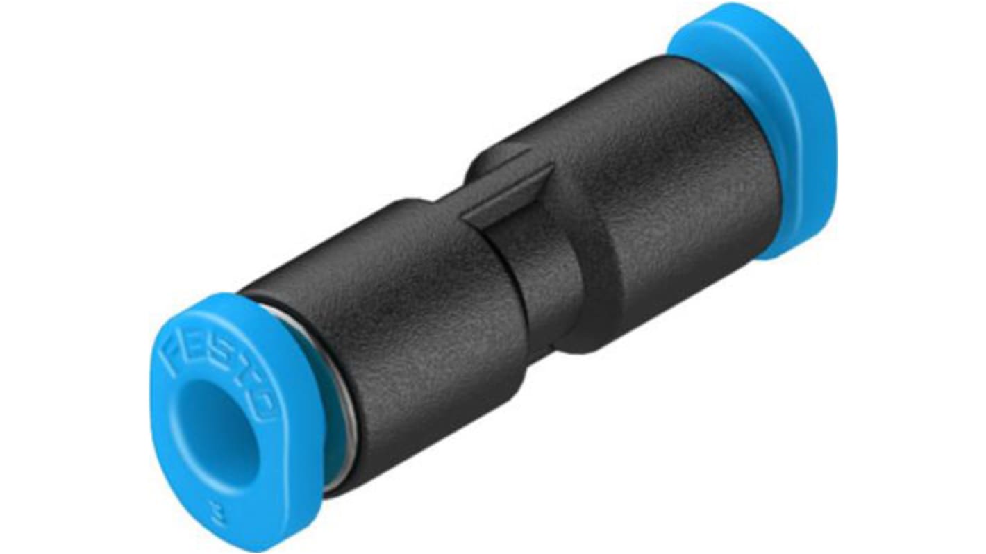 Racor neumático Festo QSM, Adaptador de tubo a tubo recto, con. A Encaje a presión, 3 mm, con. B Encaje a presión, 3 mm