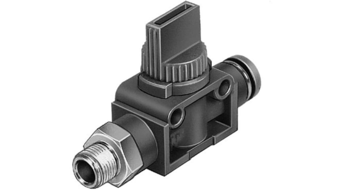 Festo Manual 2/2 Bistable Pneumatic Manual Control Valve HE-2-1/8-QS-6 Series, 1/8, 6, 153471