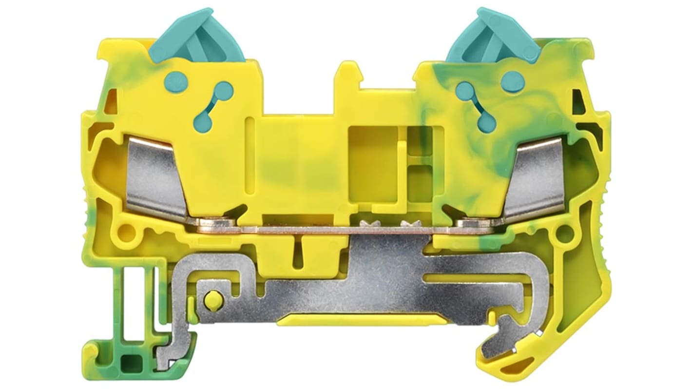 Protective conductor terminal with quick