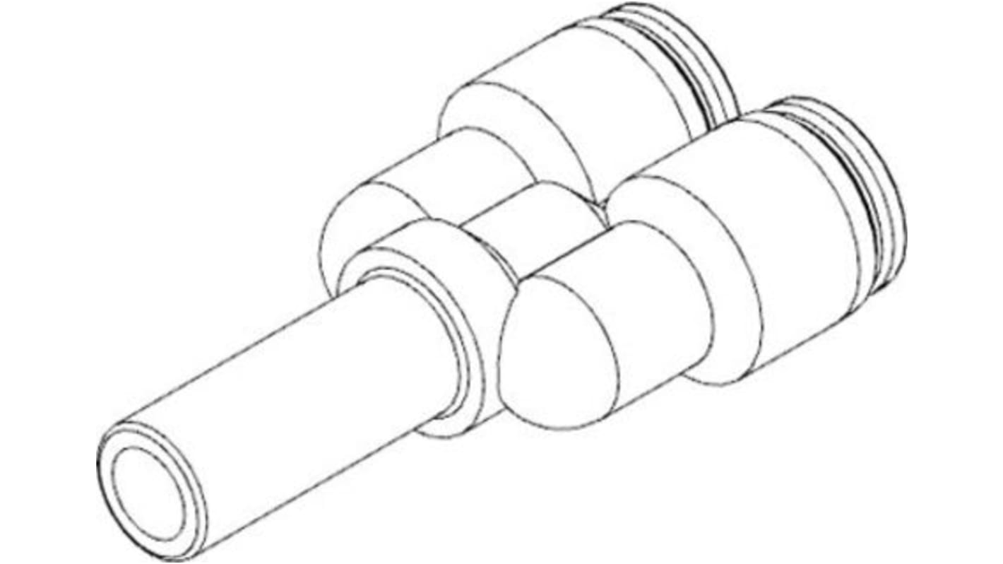 Adaptateur tuyau à tuyau en Y Festo QSY vers Enfichable, 12 mm Enfichable, 12 mm