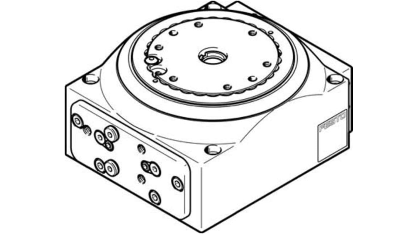 Festo DHTG-65-12-A Series Double Action Pneumatic Rotary Actuator, <= 0.03° Rotary Angle