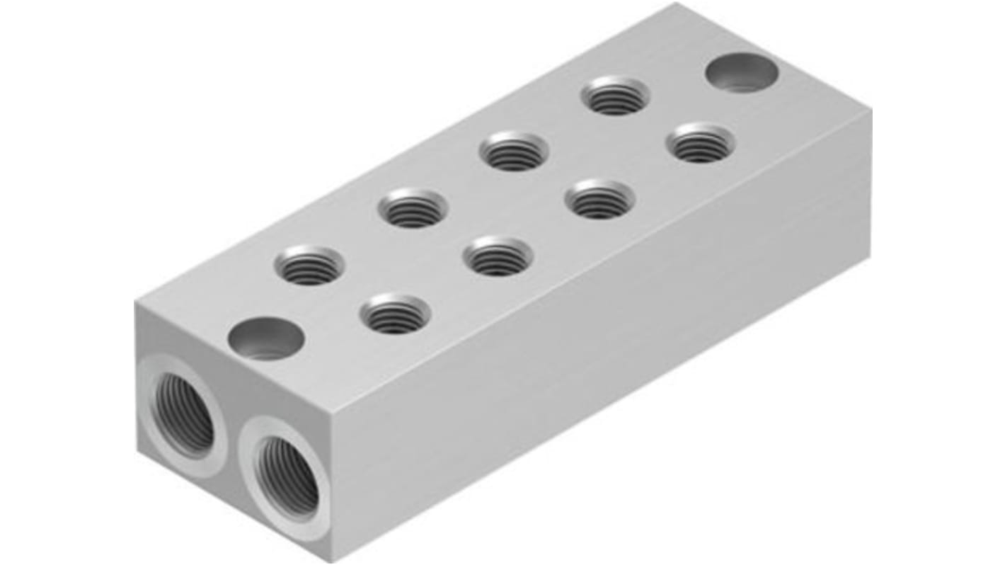 Festo Serie OABM, Geschmiedete Aluminiumlegierung Ventil-Verteilerplatte, 4-Stationen, Anschluss G1/8