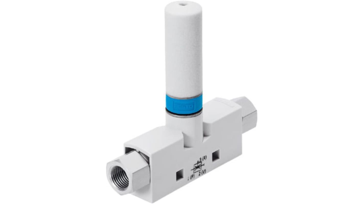 Pompa per vuoto Festo VN-05-N-T3-PI4-VI4-RO1, Ø ugello 0.45mm, pressione vuoto max 8bar, aspirazione max 12L/min,