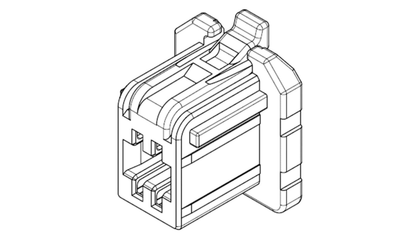 Molex 204523 Crimpsteckverbinder-Gehäuse Buchse 1.25mm, 4-polig / 2-reihig Gerade