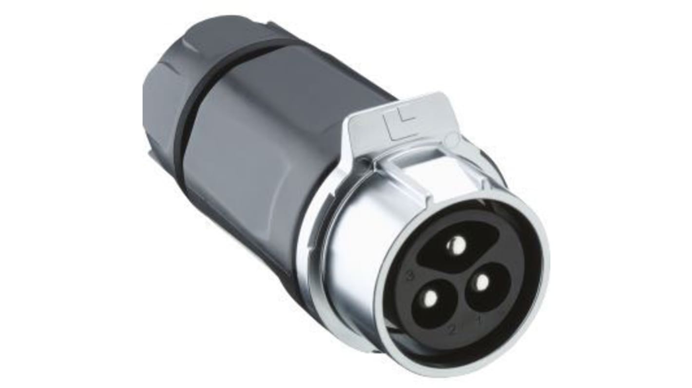 Conector circular Lumberg macho serie 02 de 3 vías, montaje aéreo, IP67