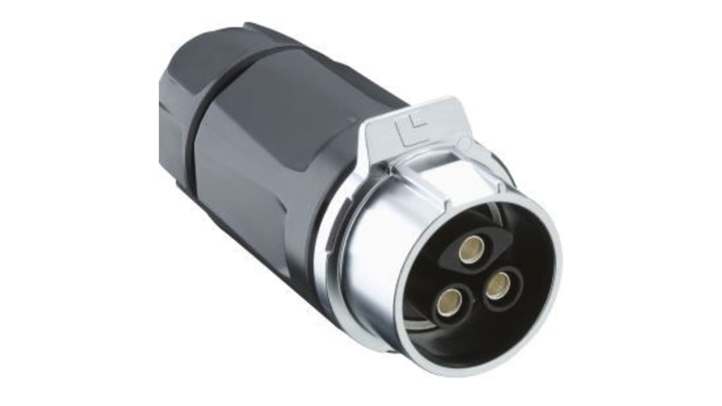 Conector circular Lumberg macho serie 02 de 2 vías, montaje aéreo, IP67