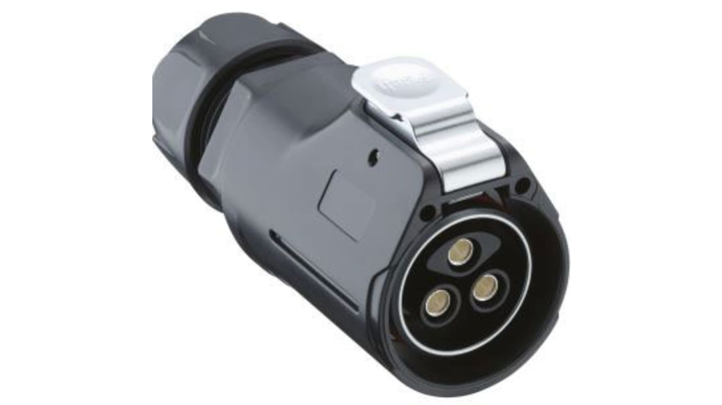 Conector circular Lumberg macho serie 02 de 2 vías, montaje aéreo, IP67