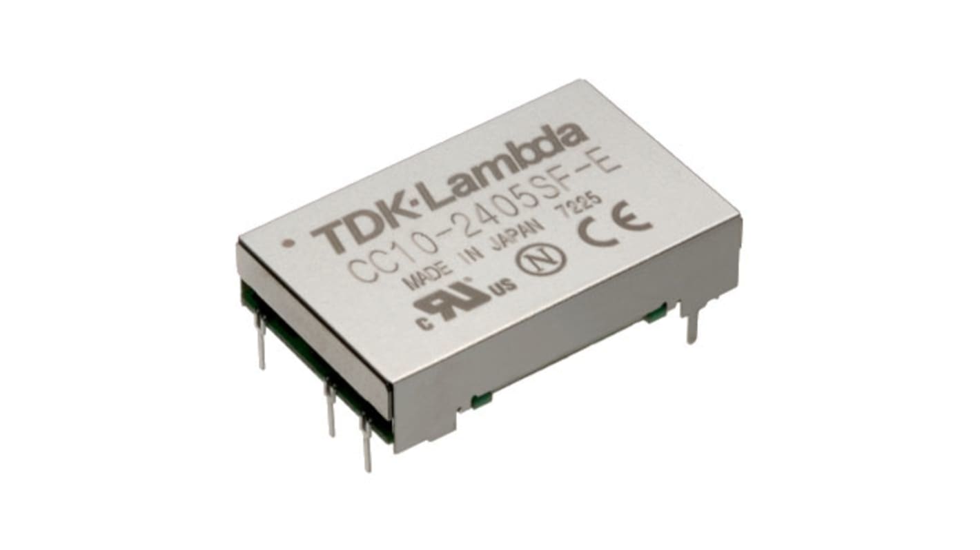 TDK-Lambda CC-E DC-DC Converter, 3.3V dc/ 2.5A Output, 4.5, 9 V dc Input, 10W, Through Hole, +85°C Max Temp -40°C Min