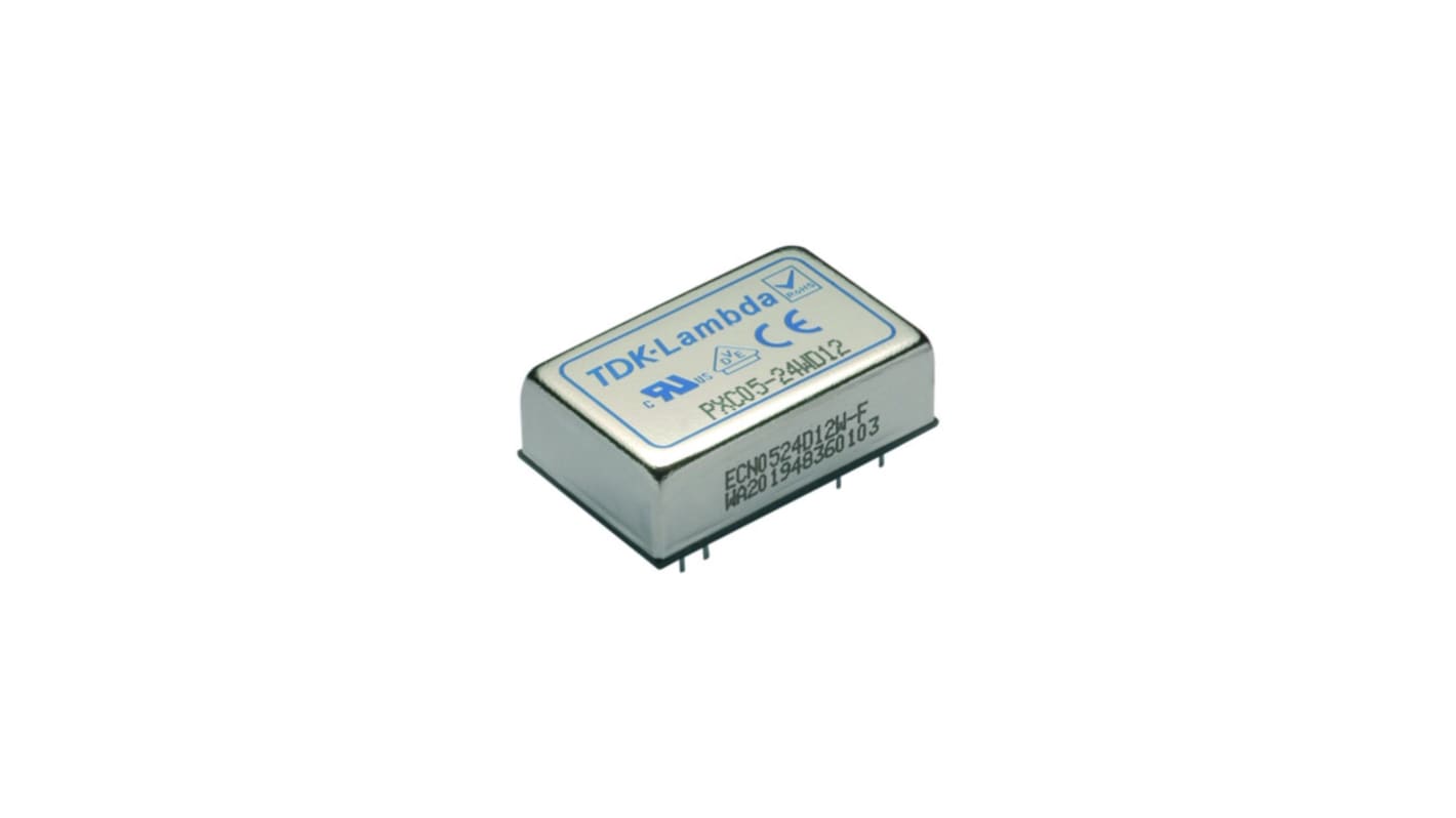 TDK PXC05 DC/DC-Wandler 5.7W 9 V dc IN, 15V dc OUT / 190mA Durchsteckmontage 1.6kV