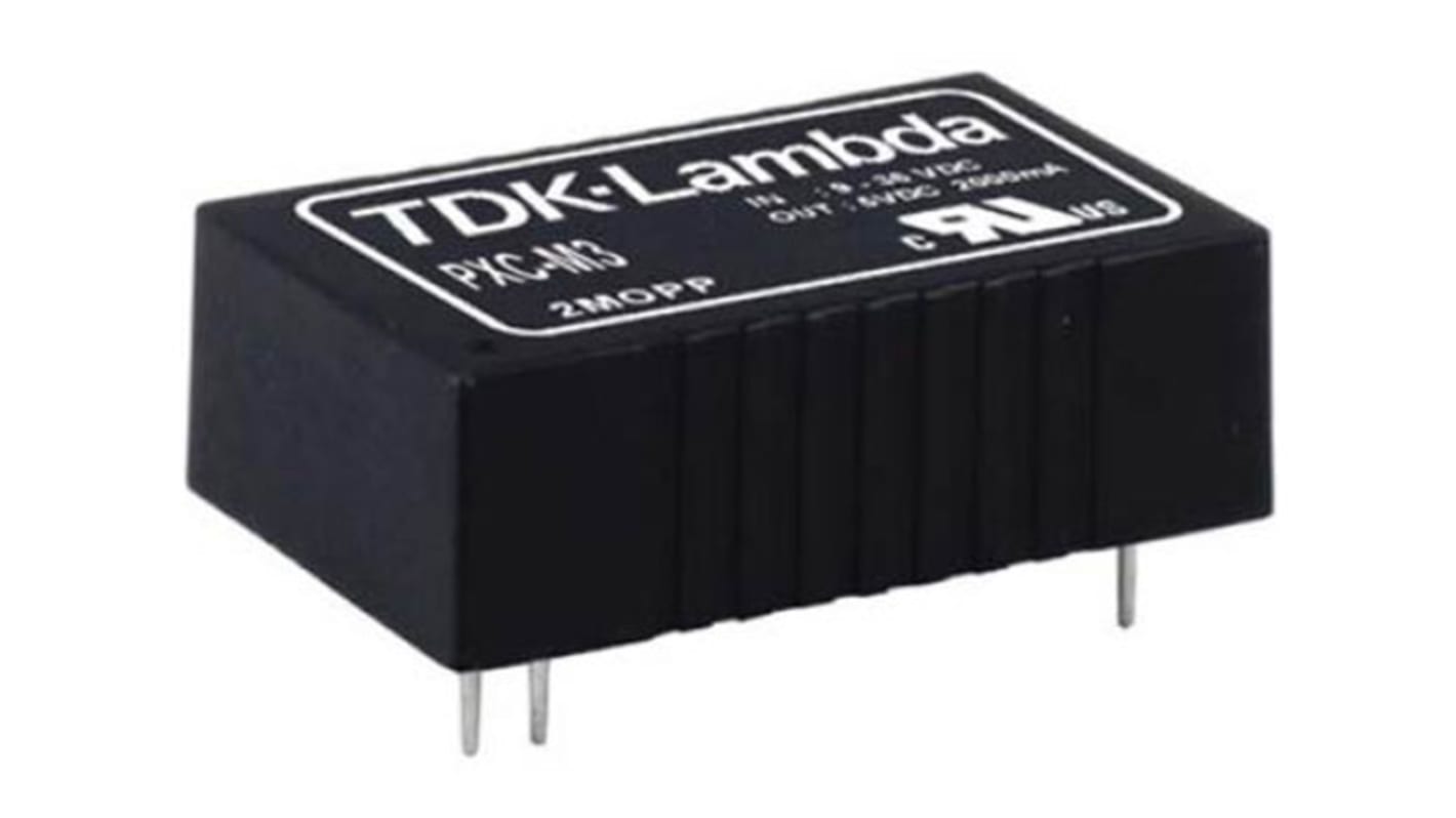 Convertisseur DC-DC TDK-Lambda, PXC-M03, Montage sur CI, 3W, 1 sortie, 5V c.c., 0.6A