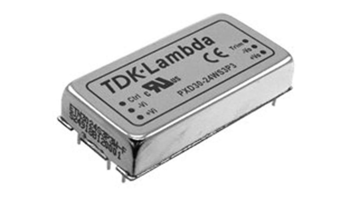 TDK-Lambda PXD DC-DC Converter, 5V dc/ 4A Output, 9, 18 V dc Input, 20W, Through Hole, +105°C Max Temp -55°C Min Temp