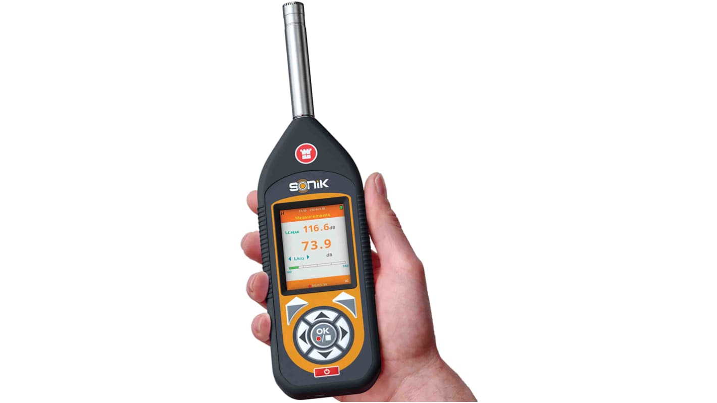 Castle 01GA142SE Sound Level Meter, 25dB to 143dB, 20kHz max with RS Calibration