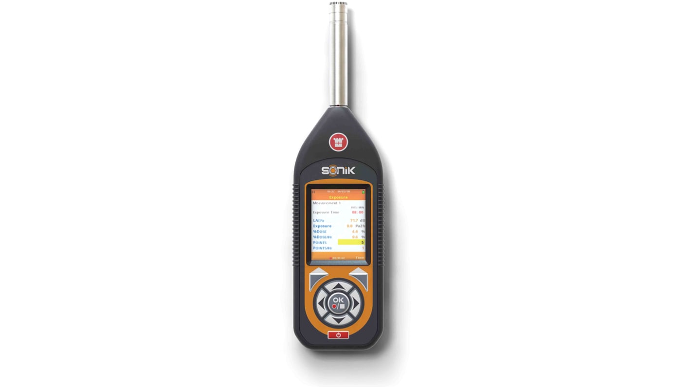 Castle Sonik GA242S Class 2  Datalogging Sound Level Meter, 25dB to 140dB, 8kHz max with RS Calibration