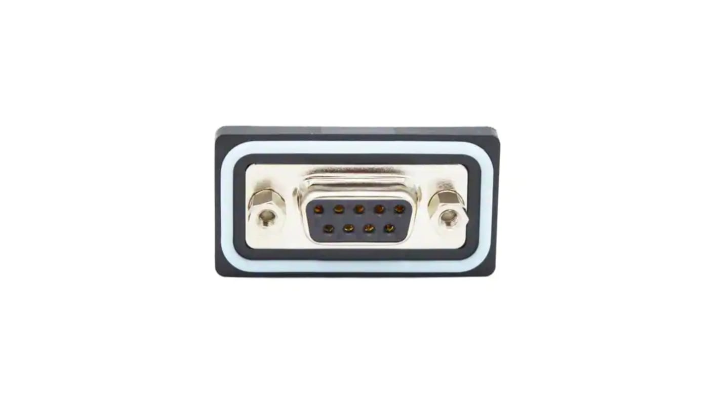 Norcomp SDF 9 Way Vertical PCB D-sub Connector Socket, 2.74mm Pitch, with 4-40 Screw Locks