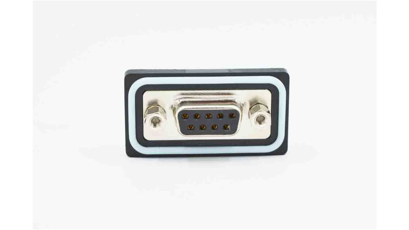 Conector D-sub de soldadura Norcomp, Serie CDFS, paso 2.77mm, Recto, Montaje en Panel Mount, Hembra, con Bloqueos