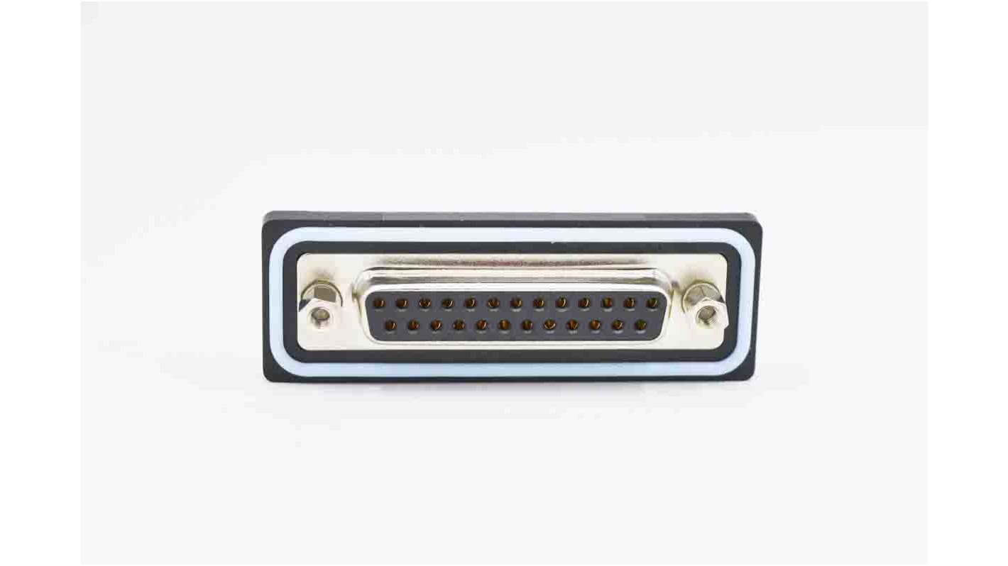 Norcomp CDFV 7 Way Vertical PCB D-sub Connector Plug, 2.77mm Pitch, with 4-40 Screw Locks, Boardlocks