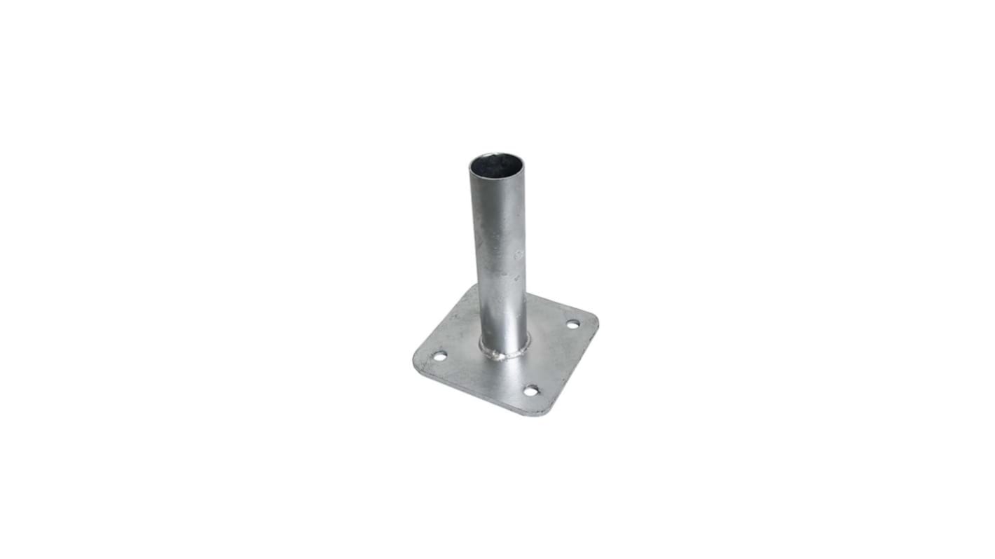 RS PRO Grey Galvanised Steel Barrier Base