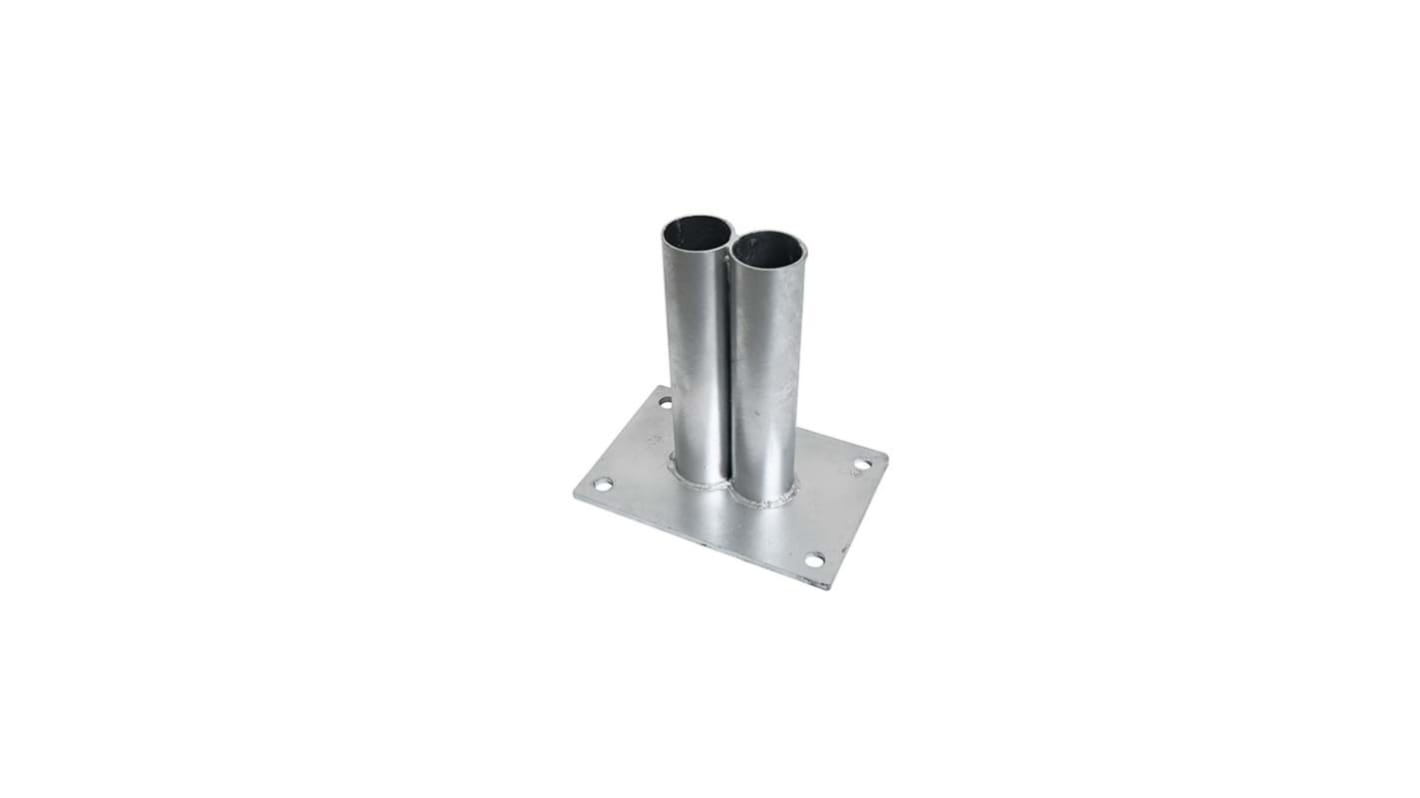 RS PRO Grey Galvanised Steel Barrier Base