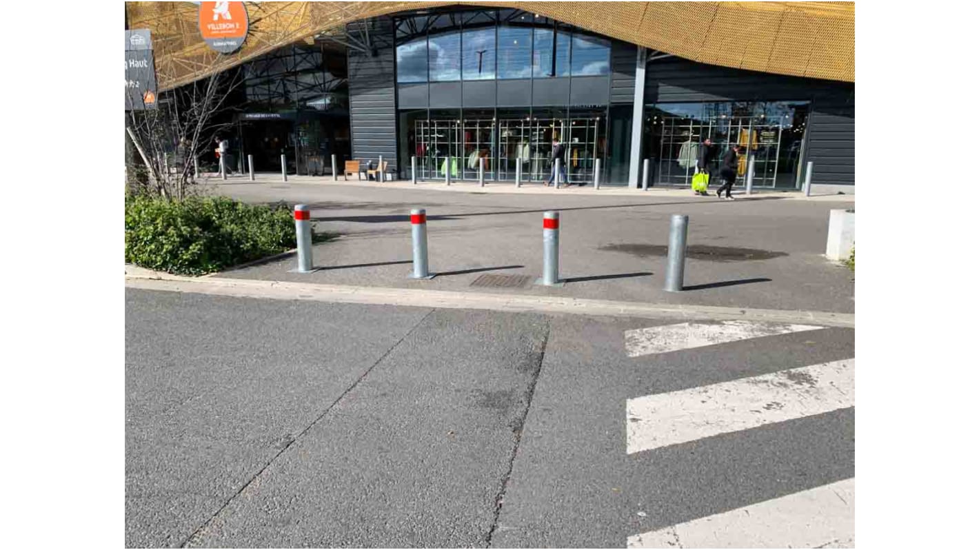 RS PRO Chrome Galvanised Steel Post