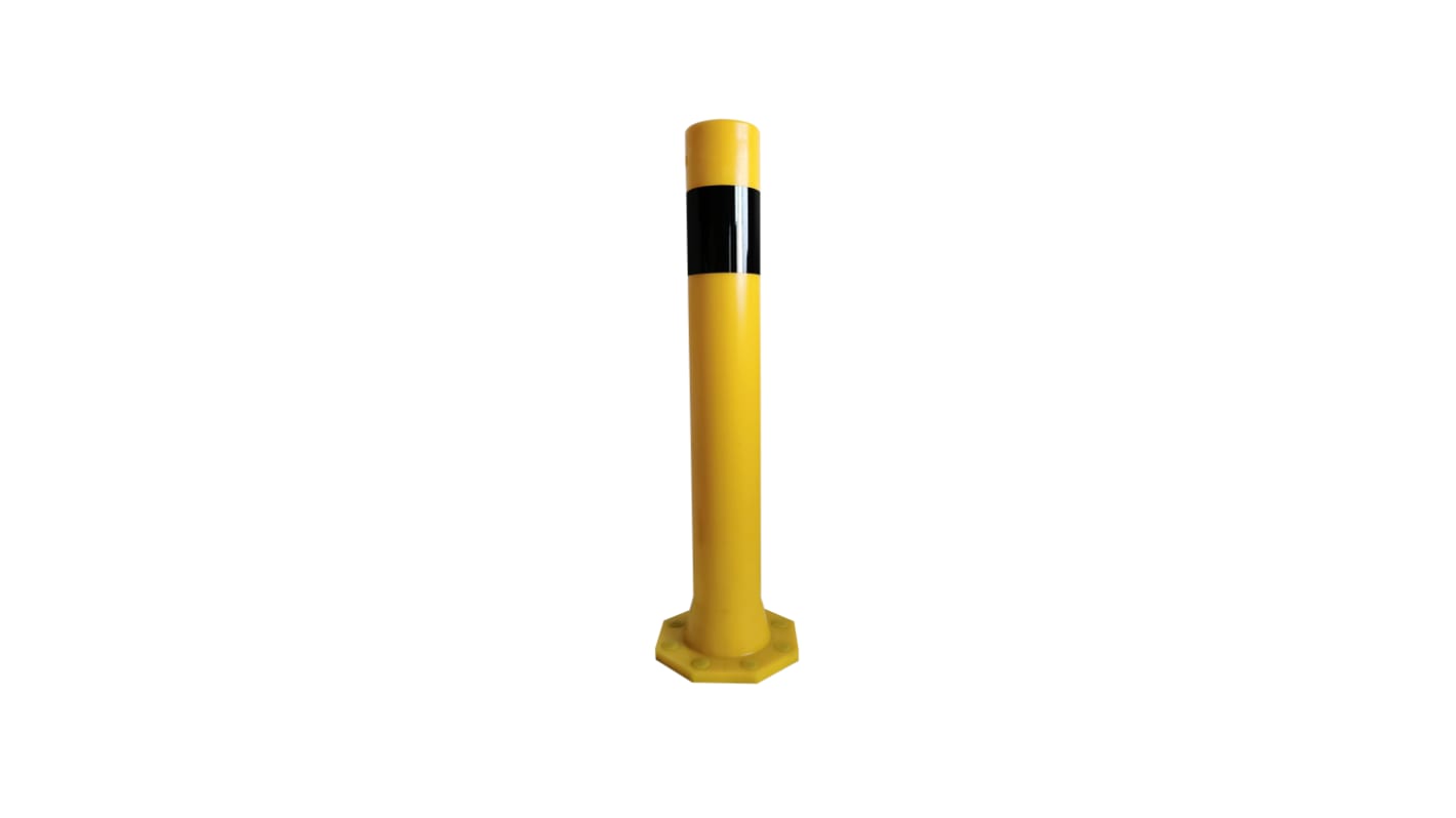 Poteau de protection à mémoire de forme RS PRO, Noir, Jaune, longueur 1000mm en Polyuréthane