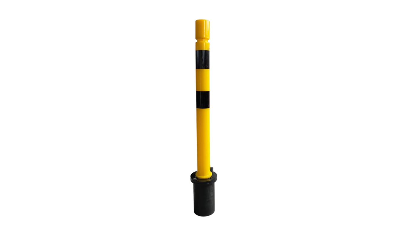 Base para poste flexible RS PRO de Poliuretano Negro, long. 210mm, anch. 170mm, Ø 80mm