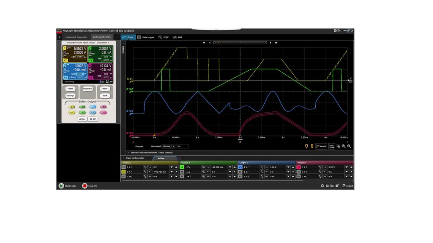 Software de control y análisis de alimentación avanzado Keysight Technologies para usar con Fuentes de alimentación