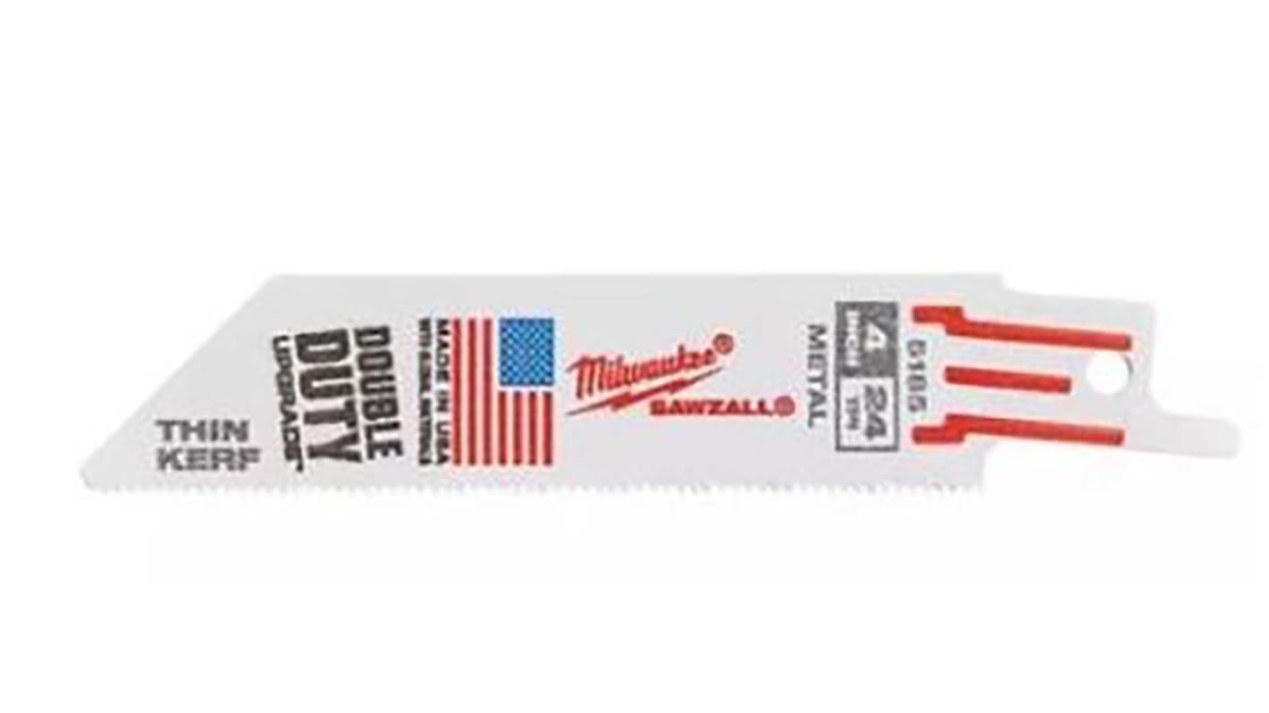 Milwaukee 100mm Cutting Length Reciprocating Saw Blade, Pack of 5