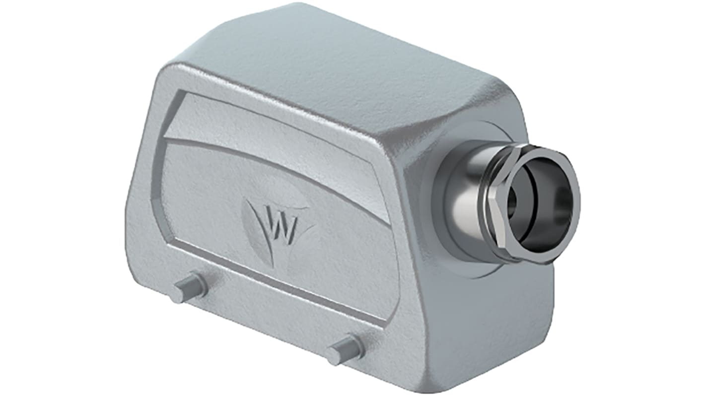 Base para conector industrial con entrada lateral Wieland serie Hood BAS GOT GA, con rosca M25, para usar con