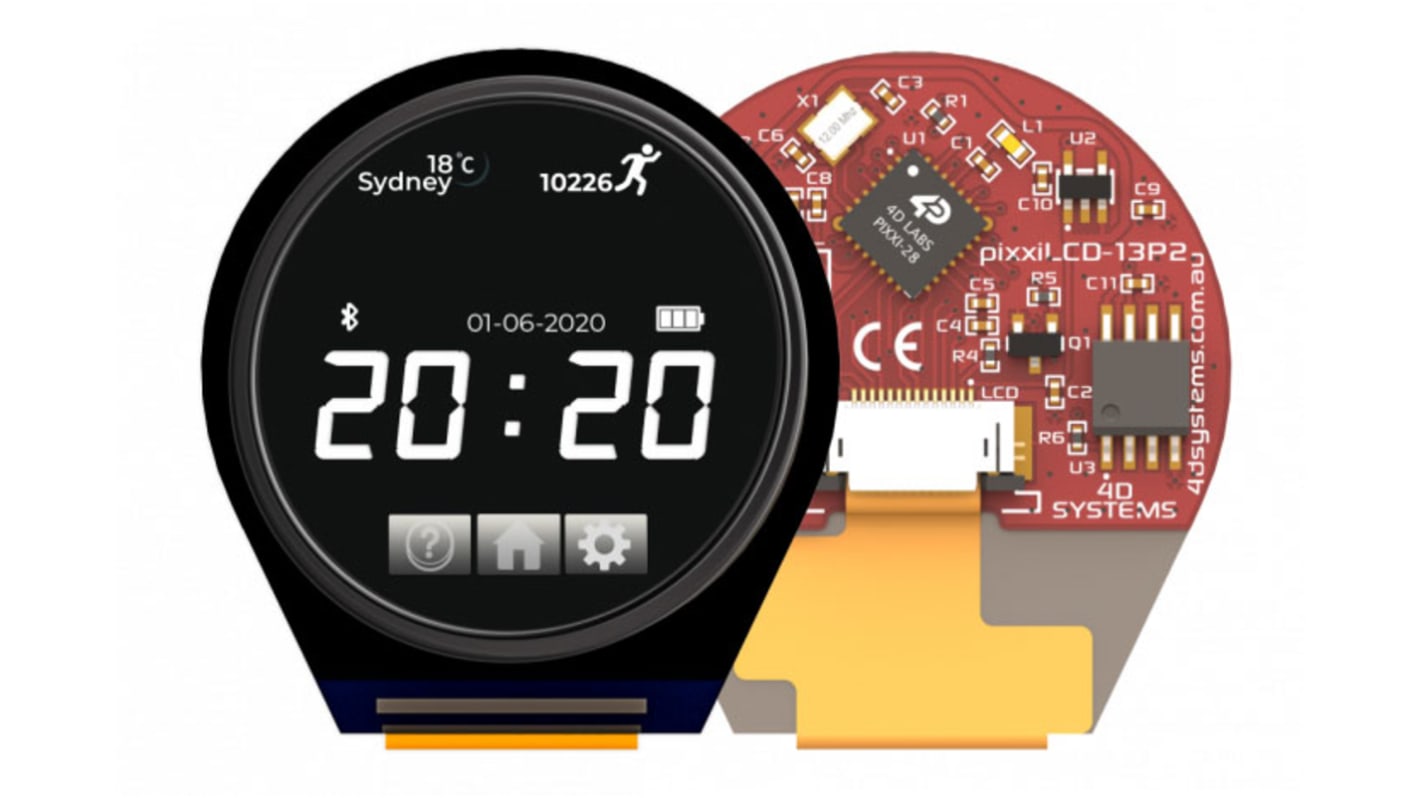 4D Systems Farb-LCD 1.3Zoll SPI, 240 x 240pixels, 36 x 38mm