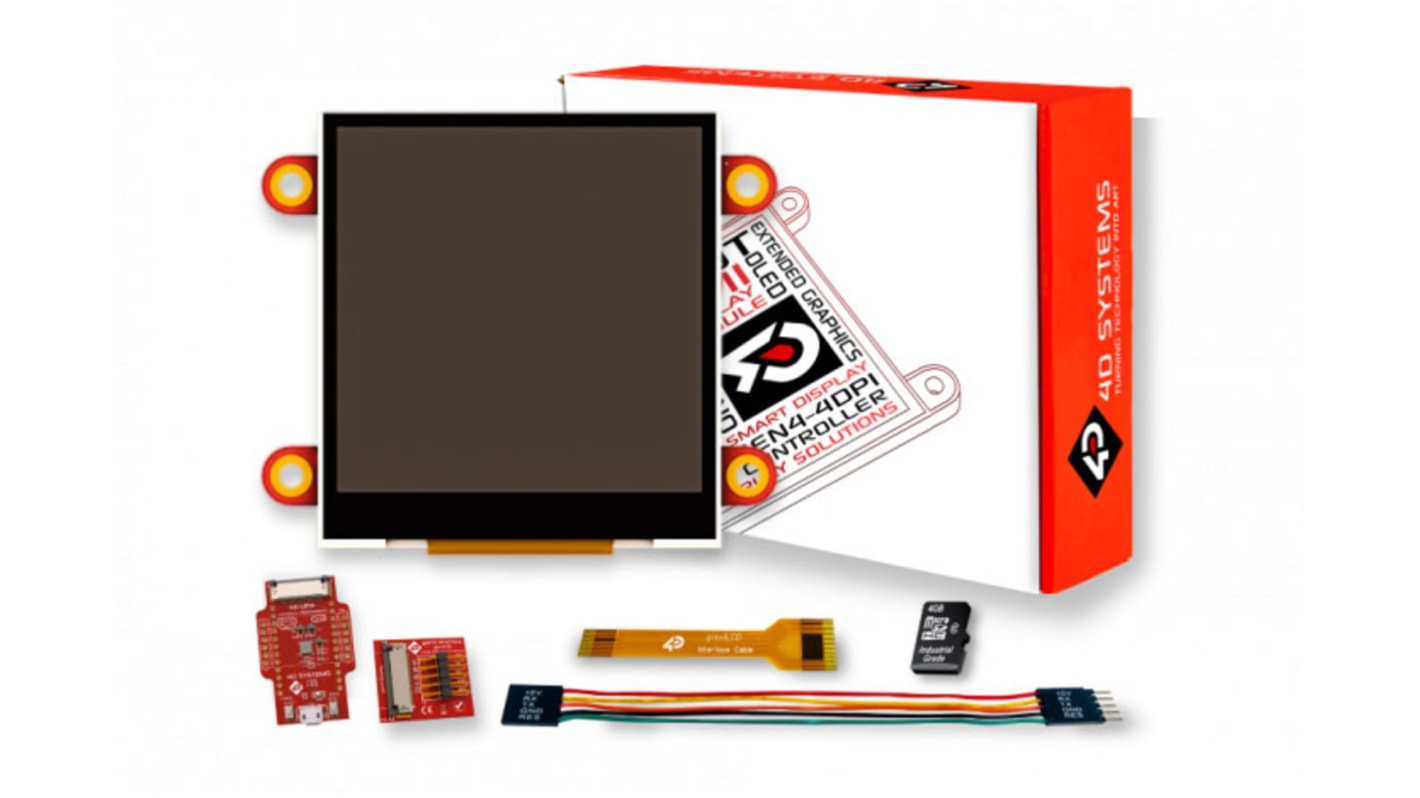 Kit sviluppo display grafico 4D Systems, Schermo non touch da 2.5poll., Display grafico integrato pixxiLCD-25