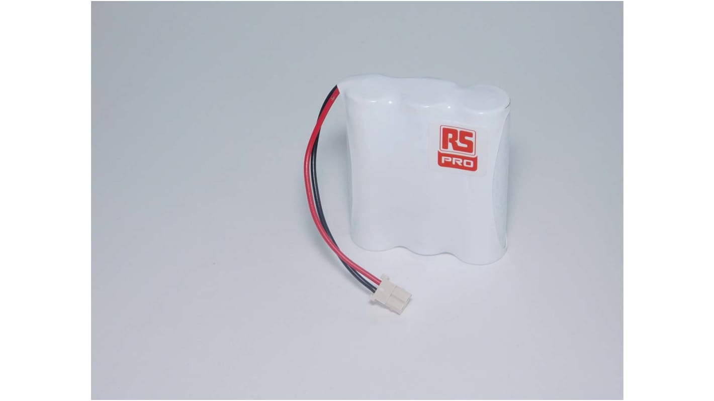 RS PRO NiCd AA Akkupack, 3-Zellen 3.6V / 700mAh, Molex-Anschluss