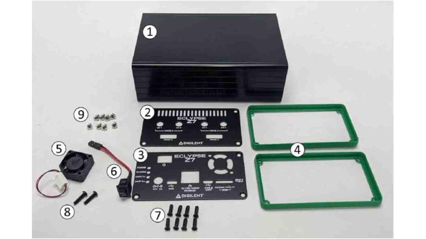 Digilent Enclosure for Eclypse Z7, Black, Green