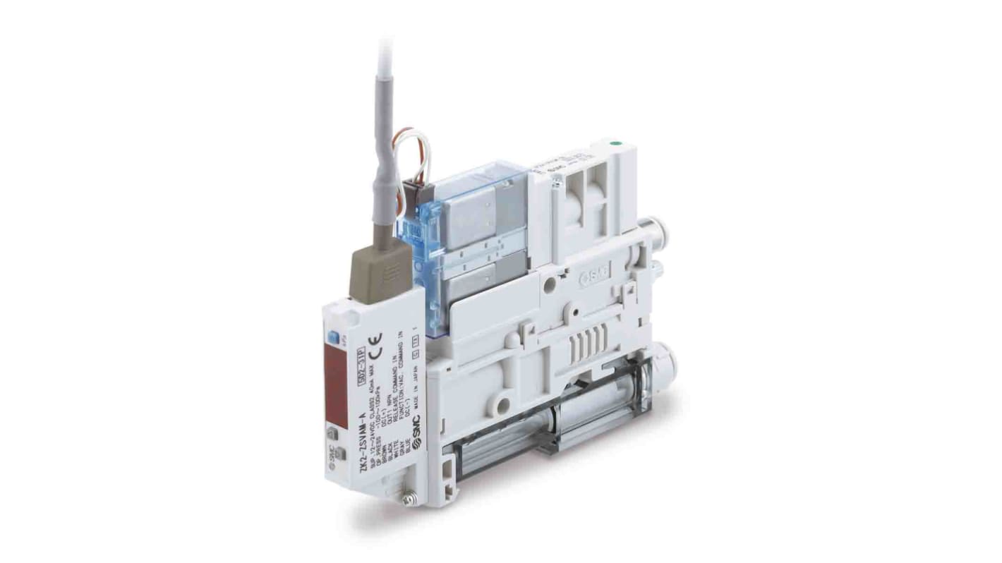 Generatore di vuoto SMC ZK2A10K5PLA-08, Ø ugello 10mm, pressione vuoto max -0.91bar, aspirazione max 56L/min, pressione