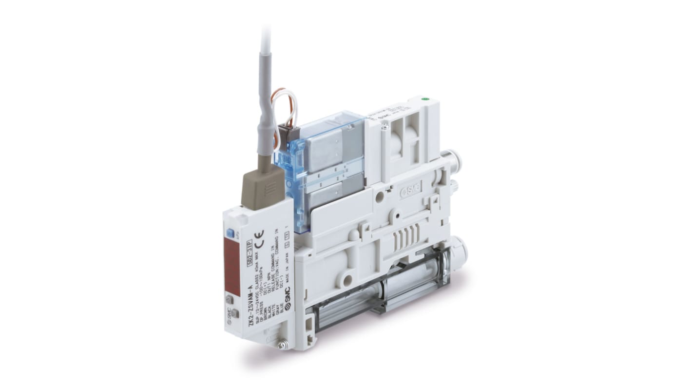 Generatore di vuoto SMC ZK2A10K5TLA-08, Ø ugello 10mm, pressione vuoto max -0.91bar, aspirazione max 56L/min, pressione