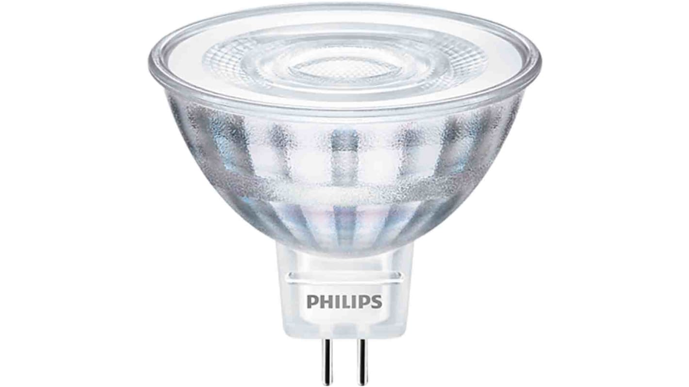 Lámpara LED reflectora Philips, 220 → 240 V, 5 W, casquillo GU10, Blanco Cálido, 2700K