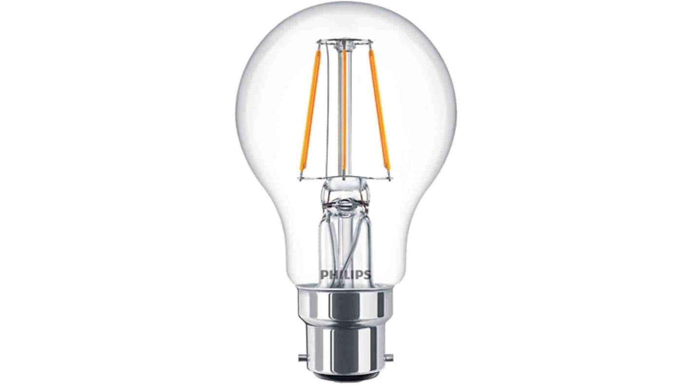 Philips Classic B22 LED GLS Bulb 4-40 W(40W), 2700K, Warm White, A60 shape