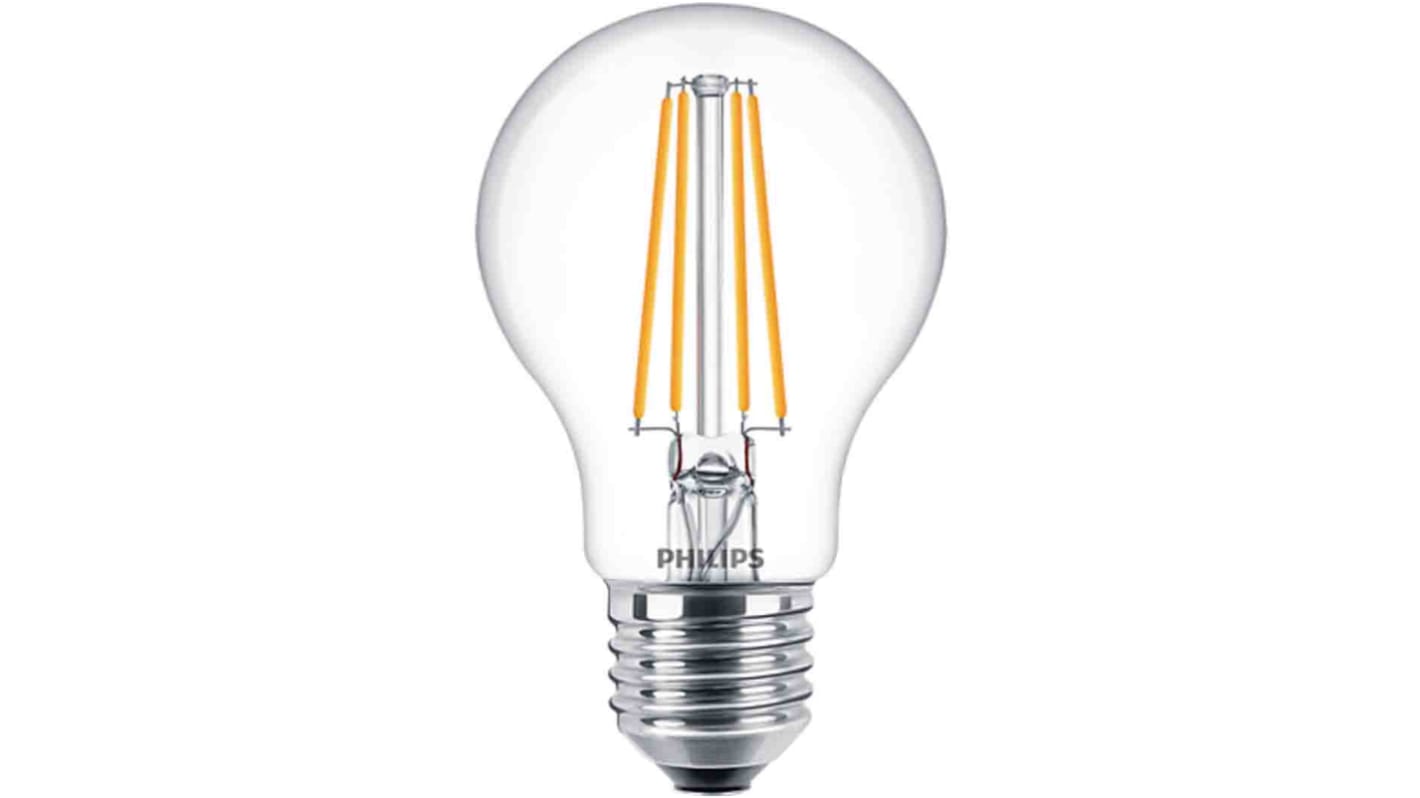 Philips Classic E27 LED GLS Bulb 7-60 W(60W), 2700K, Warm White, Bulb shape