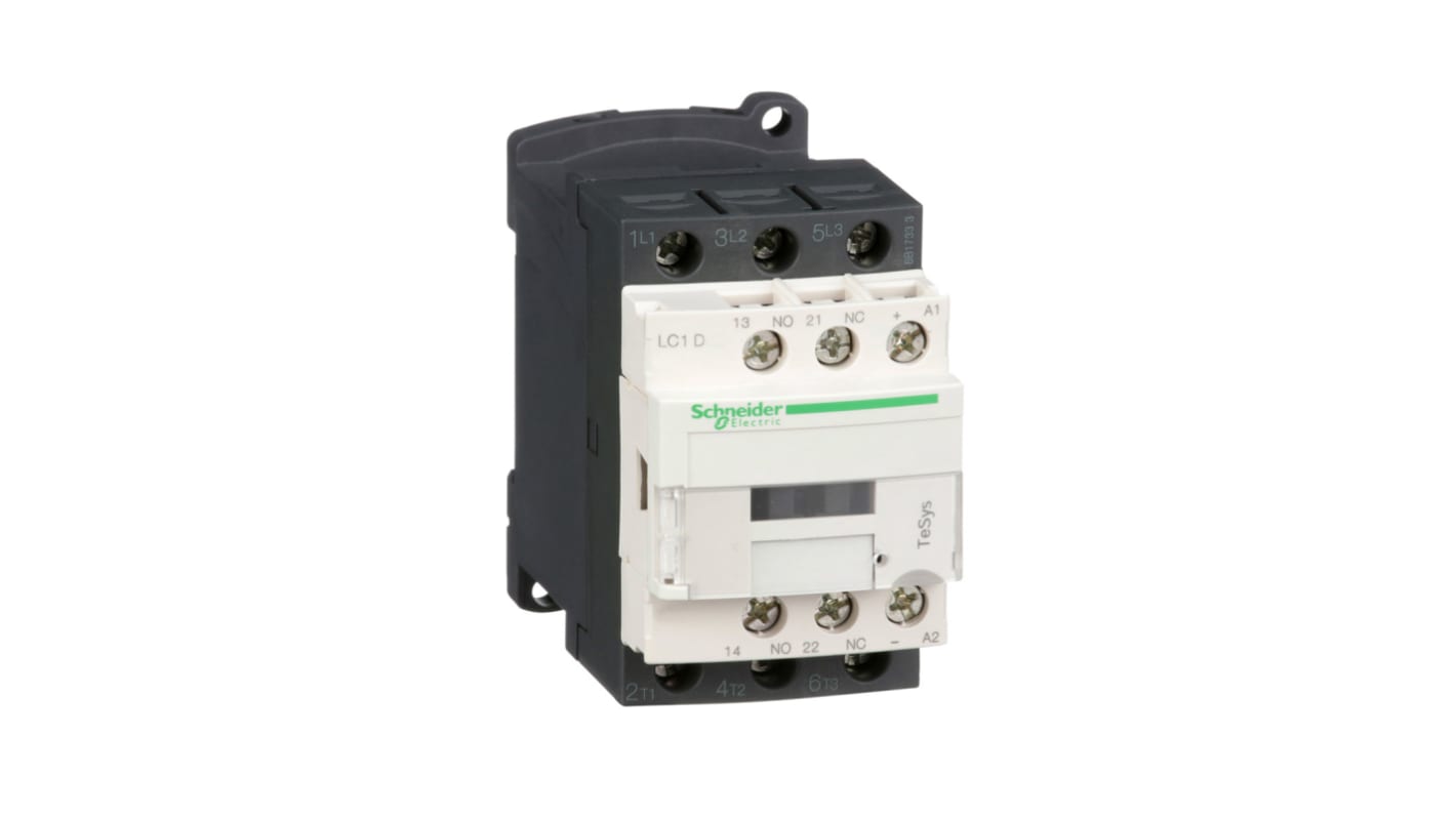 Contattore Schneider Electric, 3 poli, 3 NA, 9 A, 5,5 kW, bobina 24 V c.c.